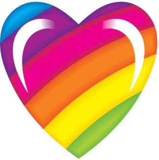 A beautiful rainbow heart